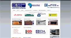 Desktop Screenshot of precisiondoors.co.za