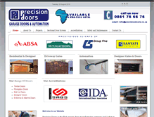 Tablet Screenshot of precisiondoors.co.za